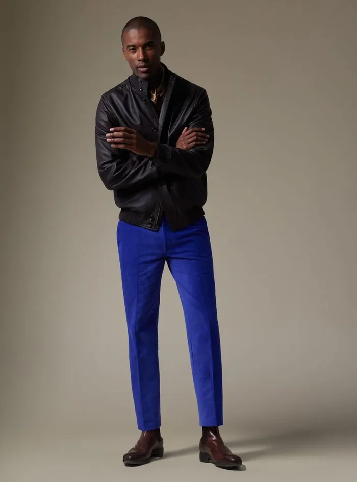 Men Paul Stuart Pants James Horizontal Corduroy Trouser Purple