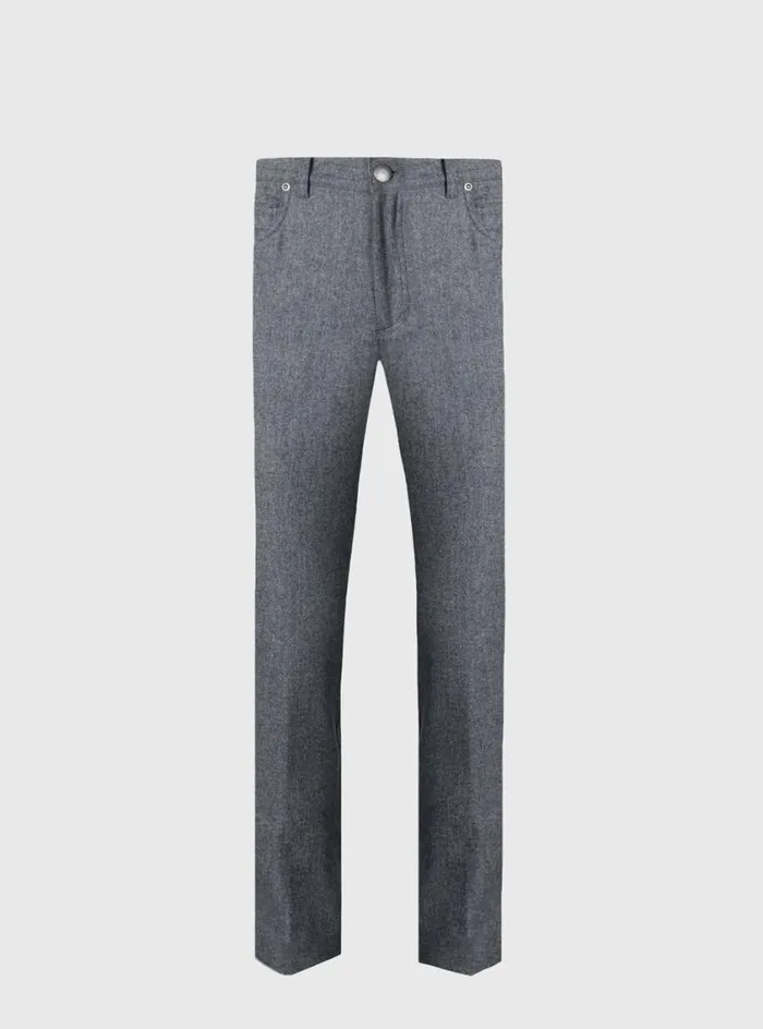 Men Paul Stuart Pants Merino Wool Five Pocket Pant Medium Grey