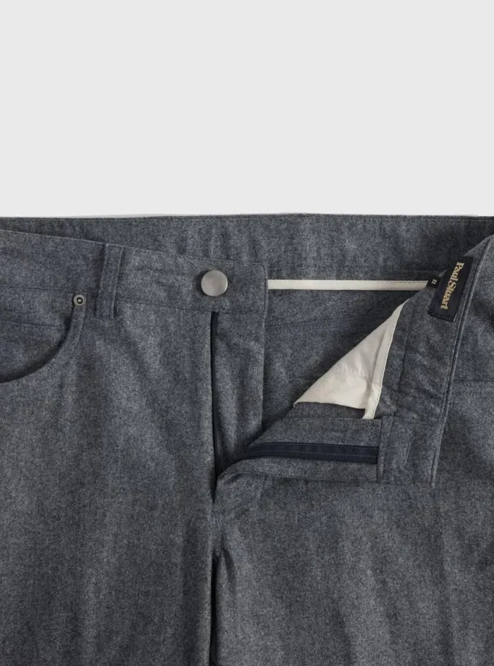 Men Paul Stuart Pants Merino Wool Five Pocket Pant Medium Grey