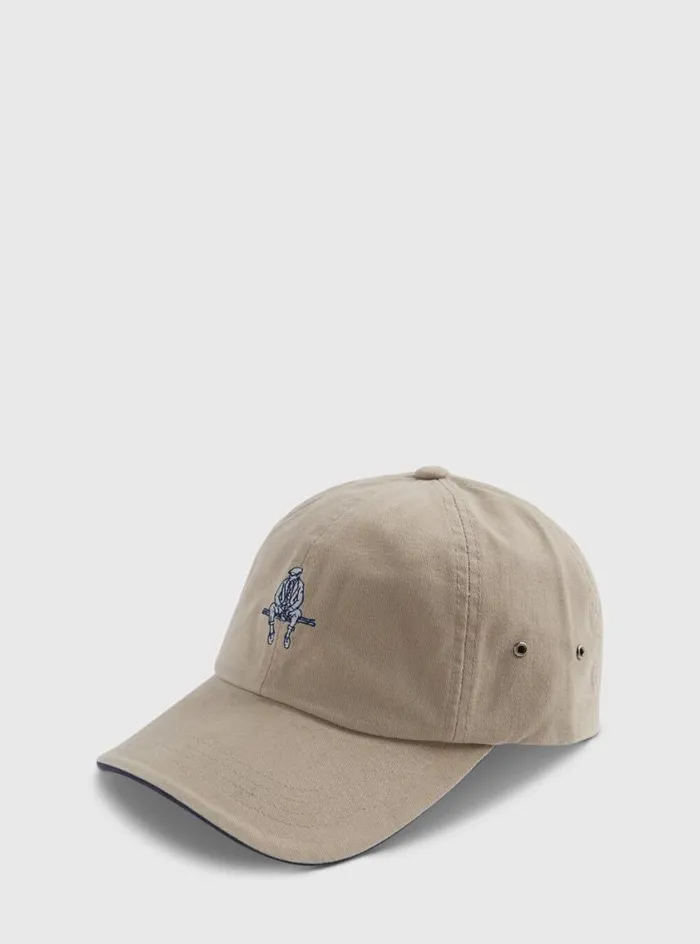 Men Paul Stuart Scarves Hats Gloves Logo Baseball Cap Khaki