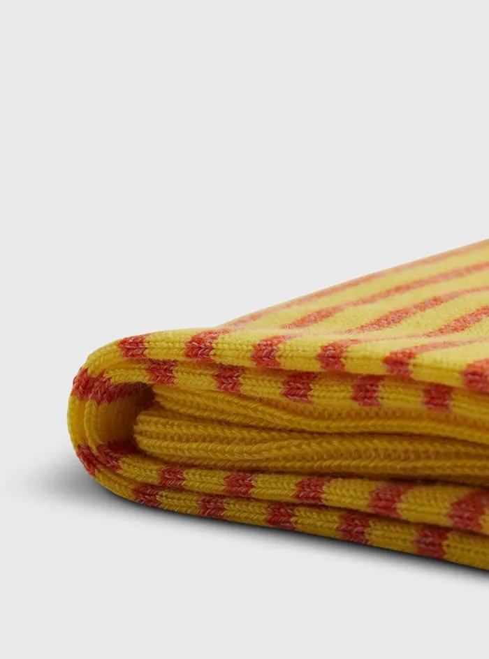 Men Paul Stuart Socks Horizontal Stripe Sock Yellow