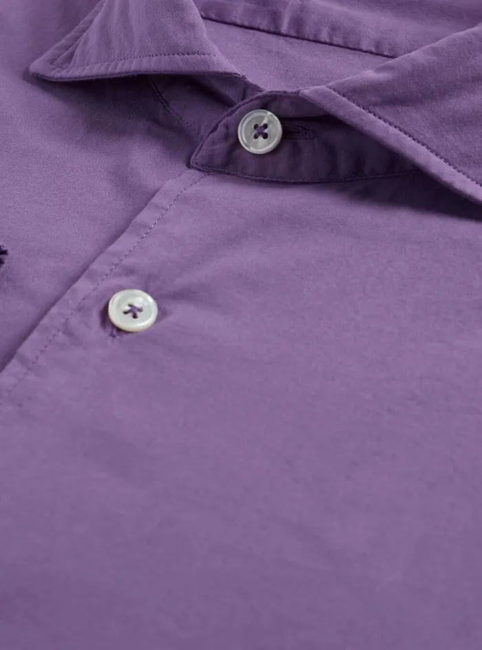 Men Paul Stuart Sport Shirts Soft Cotton Sport Shirt Purple