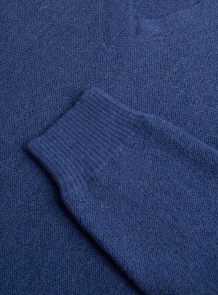 Men Paul Stuart Sweaters Classic Alpaca Links VNeck Sweater Steel Blue