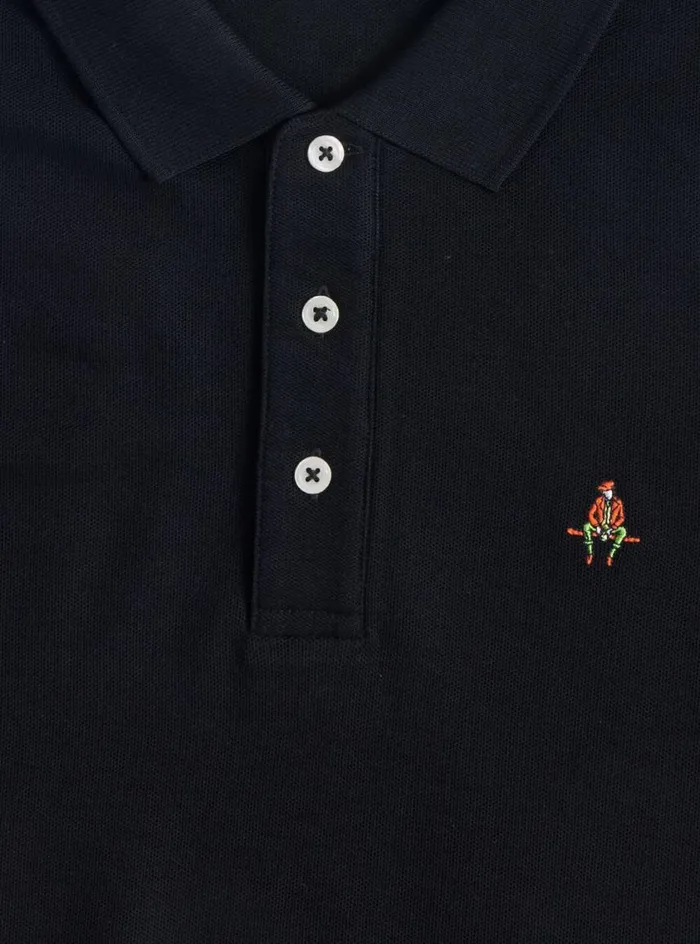 Men Paul Stuart Sweaters Cotton Piqu Logo Polo Black