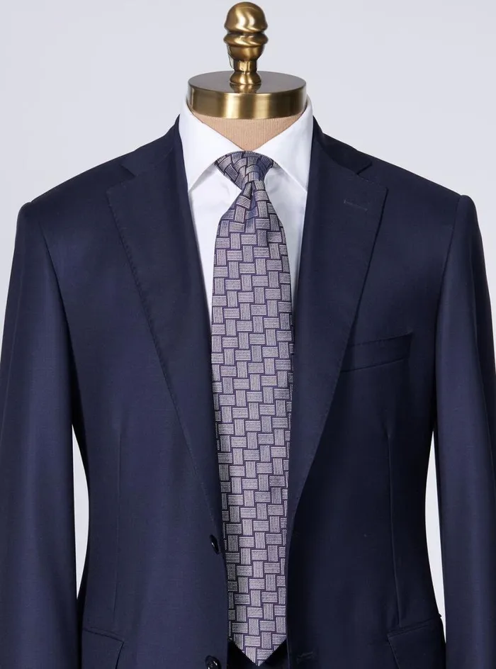 Men Paul Stuart Ties Woven Silk Deco Tie Purple