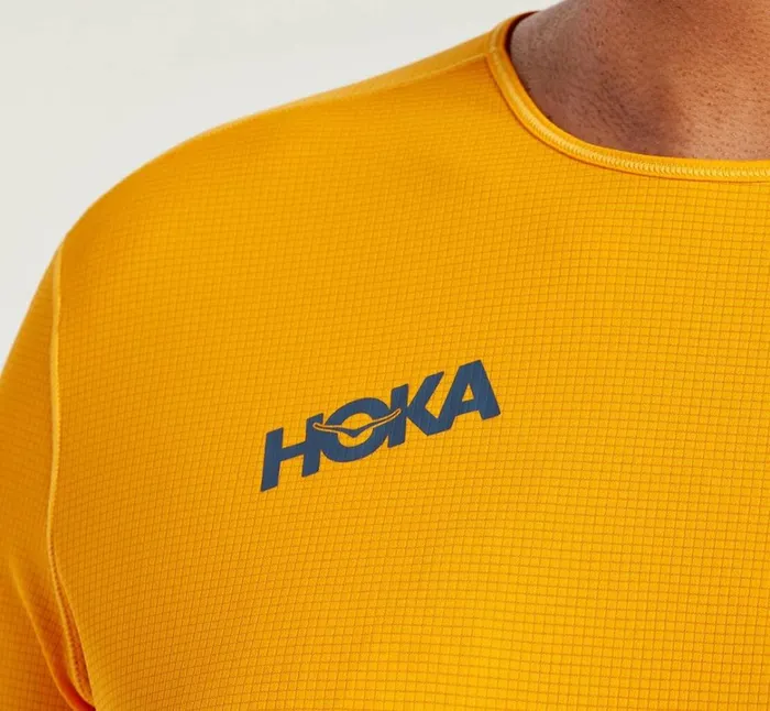 Men Performance 34 Sleeve Saffron HOKA ONE ONE Tops