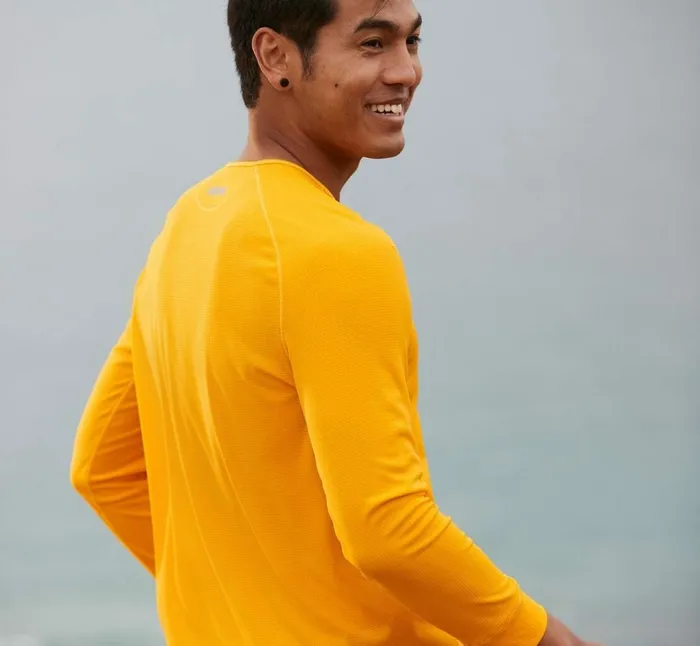 Men Performance 34 Sleeve Saffron HOKA ONE ONE Tops