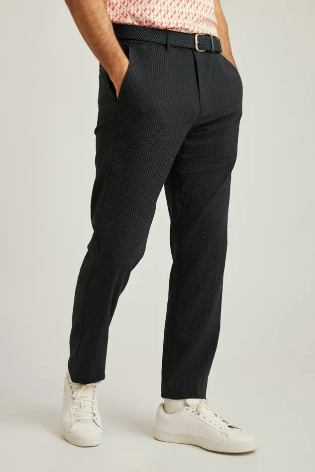 Men Performance Seersucker Golf Pant Navy Seersucker Stripe Bonobos Chinos