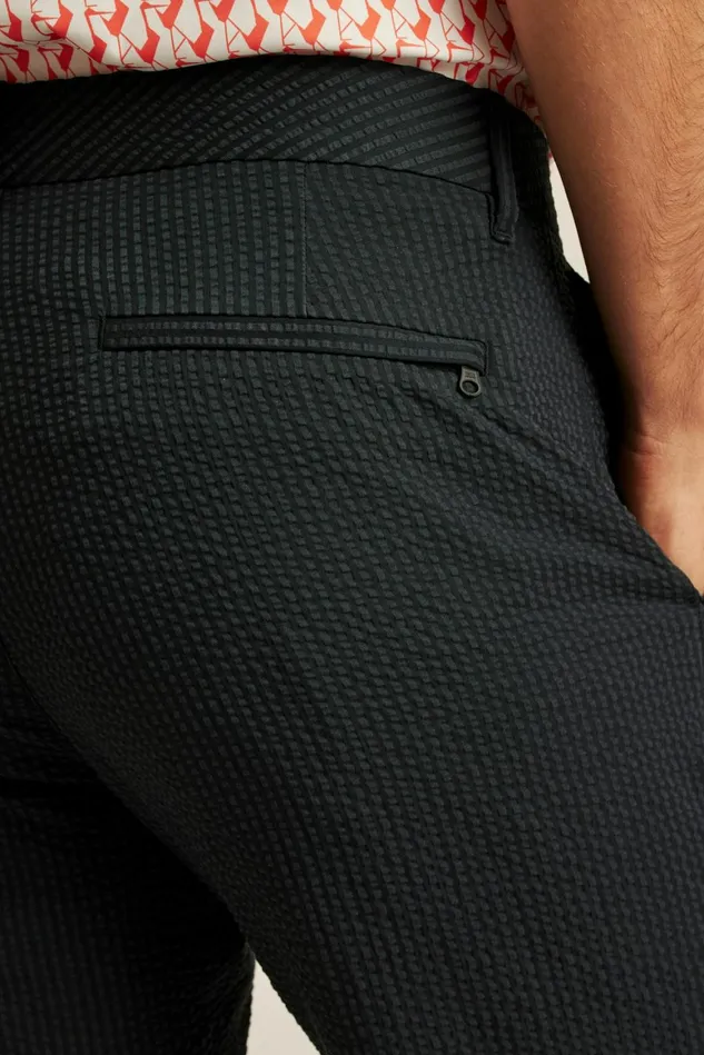 Men Performance Seersucker Golf Pant Navy Seersucker Stripe Bonobos Chinos