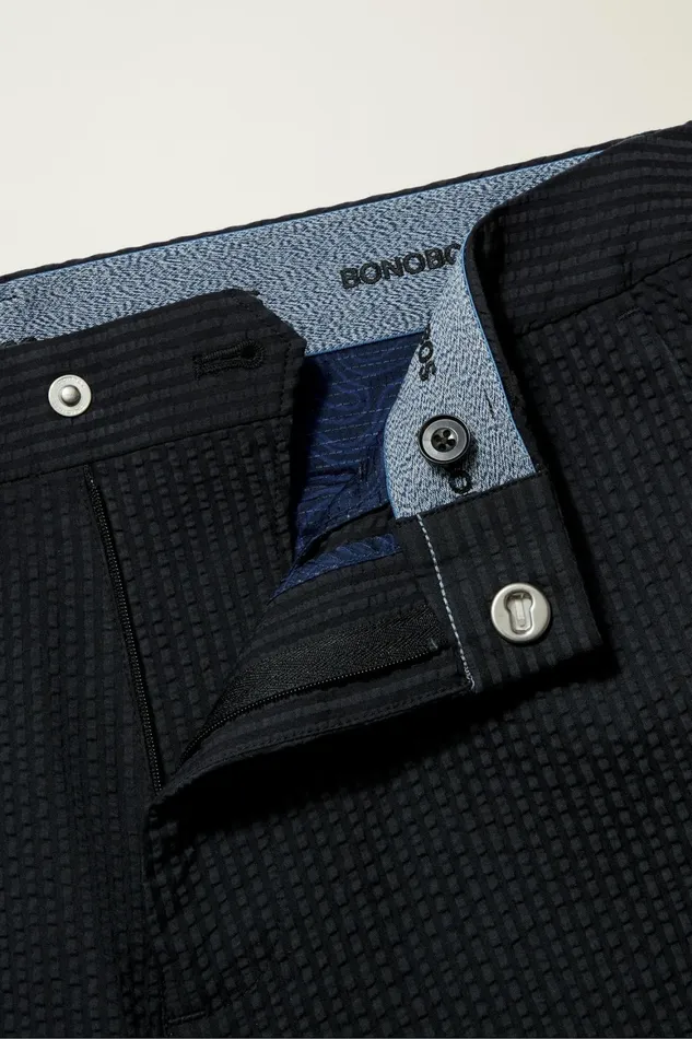 Men Performance Seersucker Golf Pant Navy Seersucker Stripe Bonobos Chinos