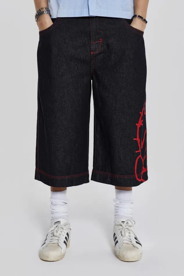 Men Poster Slub Jorts Jaded London Shorts and Jorts