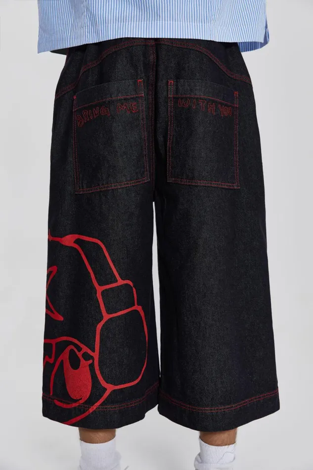 Men Poster Slub Jorts Jaded London Shorts and Jorts