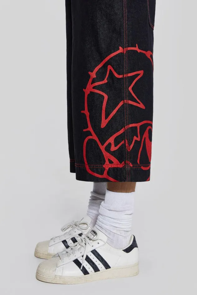 Men Poster Slub Jorts Jaded London Shorts and Jorts