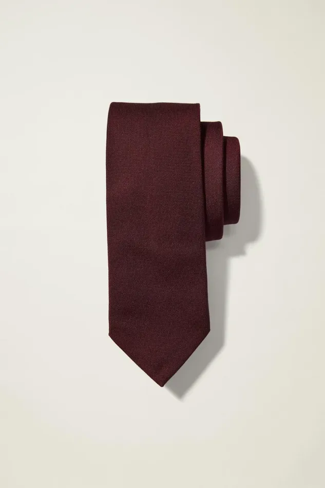 Men Premium Necktie Solid Cabernet Bonobos Ties and Pocket Squares