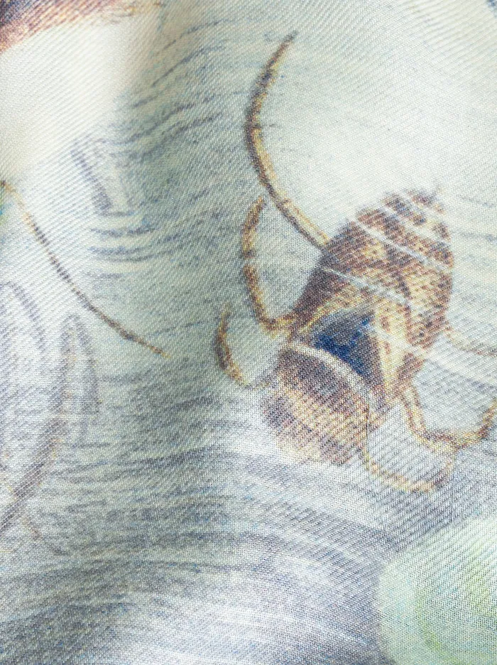 Men Printed Wool And Silk Scarf Etro Scarves