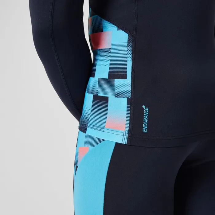 Men Rash Vests Speedo Men039s Endurance Splice Rash Top NavyBlue
