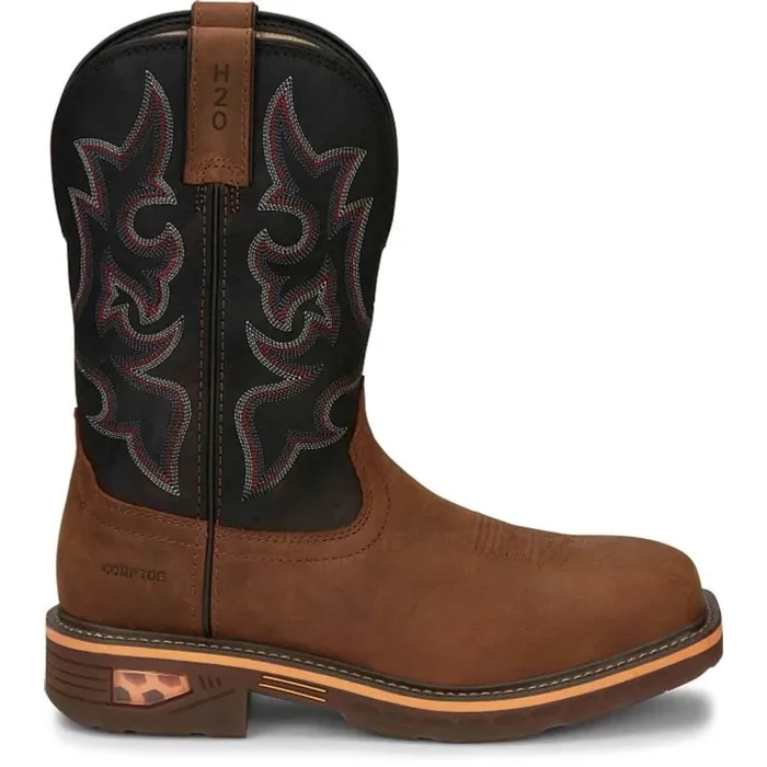 MEN Resistor 11034 Waterproof Nano Comp Toe Rustic Justin Boots Work