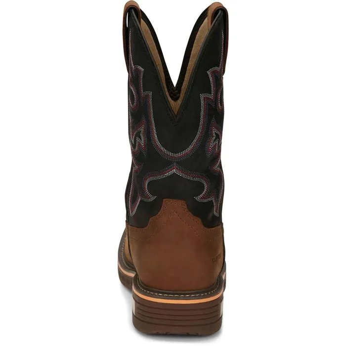 MEN Resistor 11034 Waterproof Nano Comp Toe Rustic Justin Boots Work