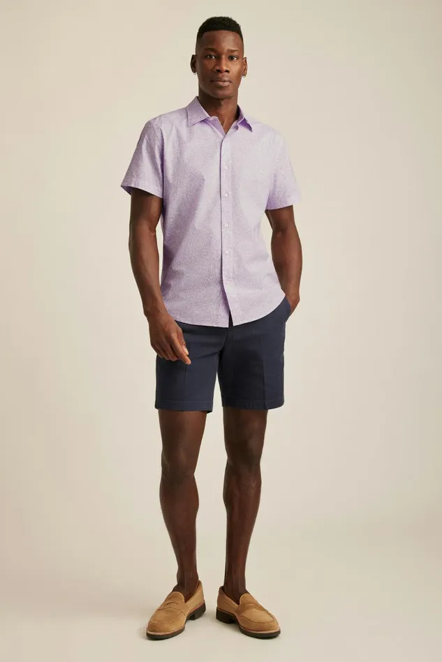 Men Riviera Short Sleeve Shirt Lilac Floral Frenzy Bonobos Casual Shirts