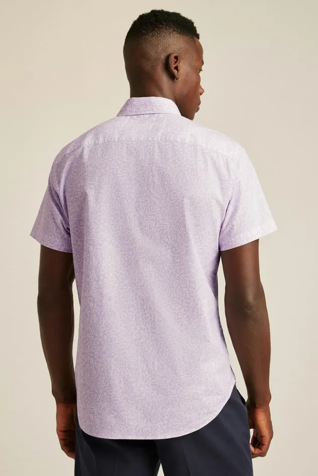 Men Riviera Short Sleeve Shirt Lilac Floral Frenzy Bonobos Casual Shirts