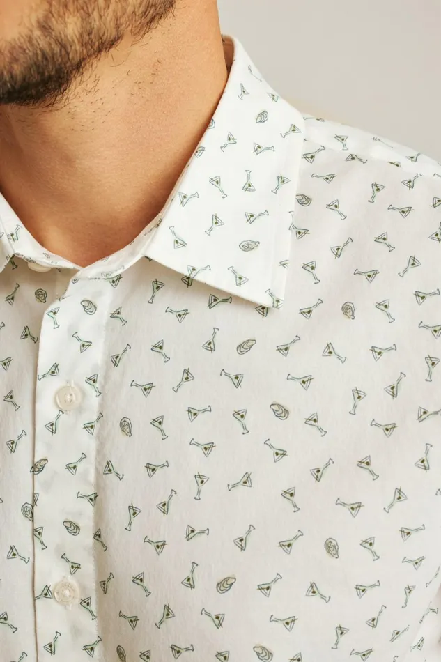 Men Riviera Short Sleeve Shirt Marseillan Martinis Bonobos Casual Shirts