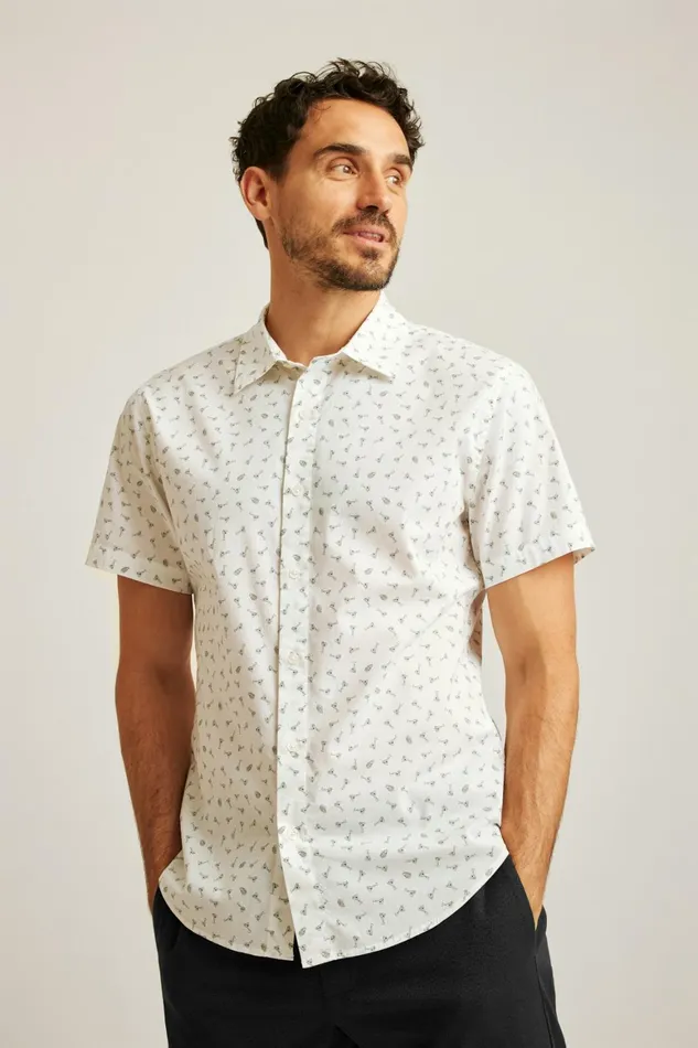 Men Riviera Short Sleeve Shirt Marseillan Martinis Bonobos Casual Shirts