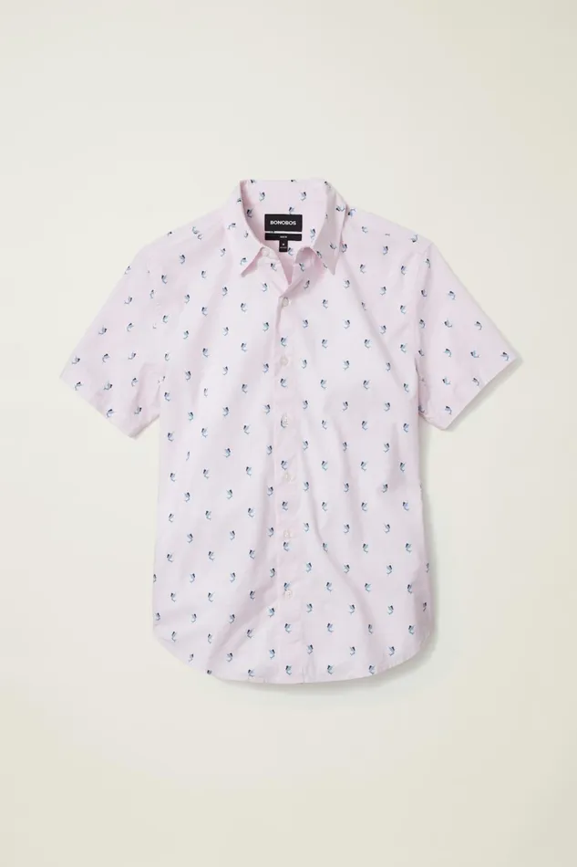 Men Riviera Short Sleeve Shirt Pink Catch Of The Day Bonobos Casual Shirts