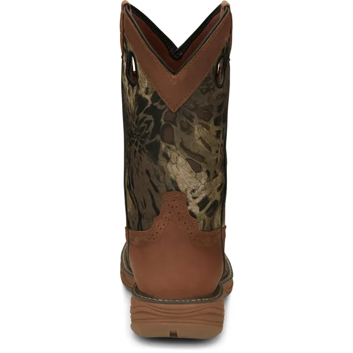 MEN Rush 11034 Camo Waterproof Work Boot Barley Woodlands Justin Boots Work
