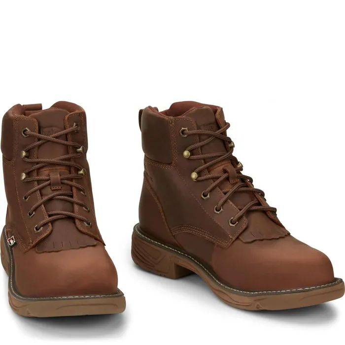 MEN Rush 6034 Waterproof Nano Comp Toe Barley Justin Boots Work