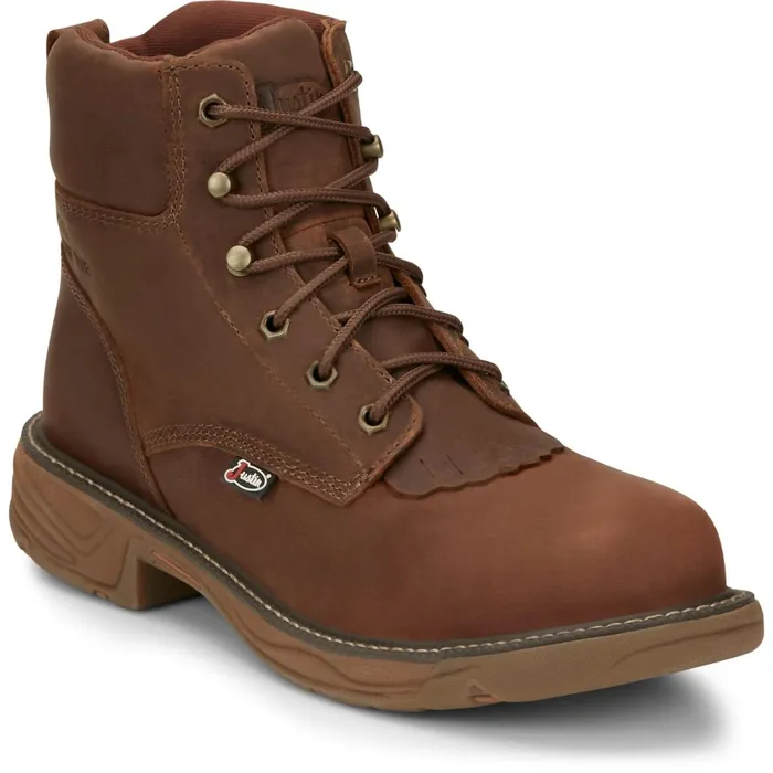 MEN Rush 6034 Waterproof Nano Comp Toe Barley Justin Boots Work