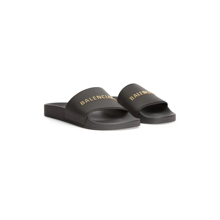 Men Sandals and Mules Balenciaga Pool Slide Sandal In Black