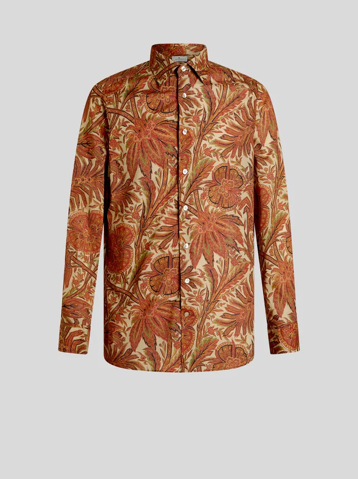 Men Shirt With Foliage Pattern Etro Shirts
