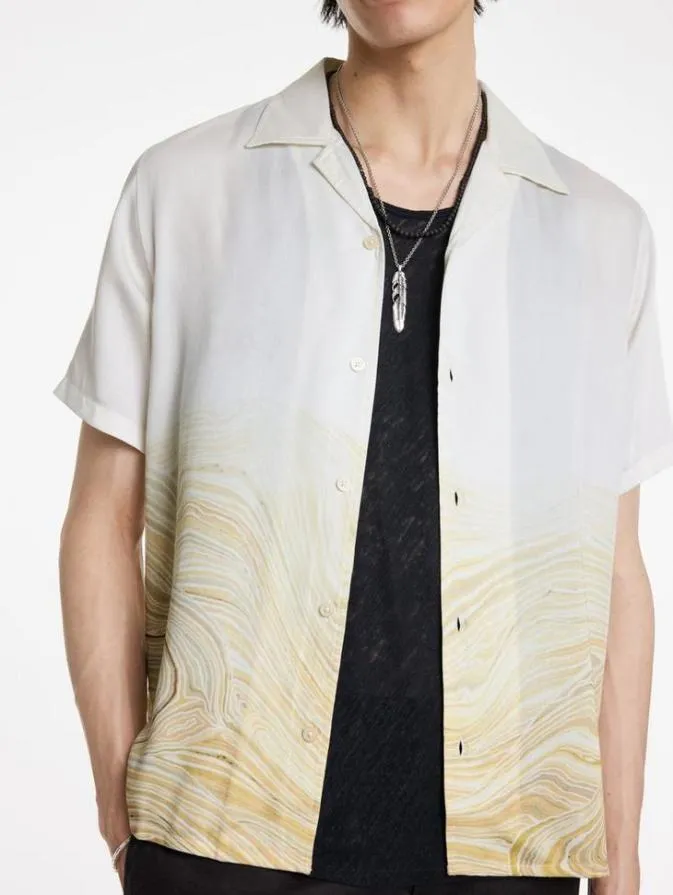 Men Shirts John Varvatos DAN CAMP SHIRT Hay
