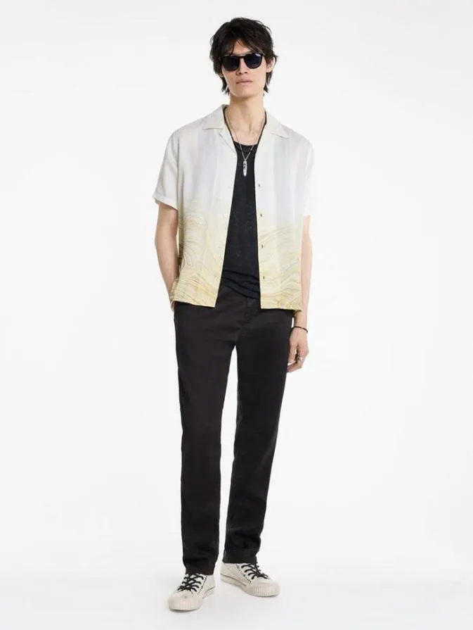 Men Shirts John Varvatos DAN CAMP SHIRT Hay