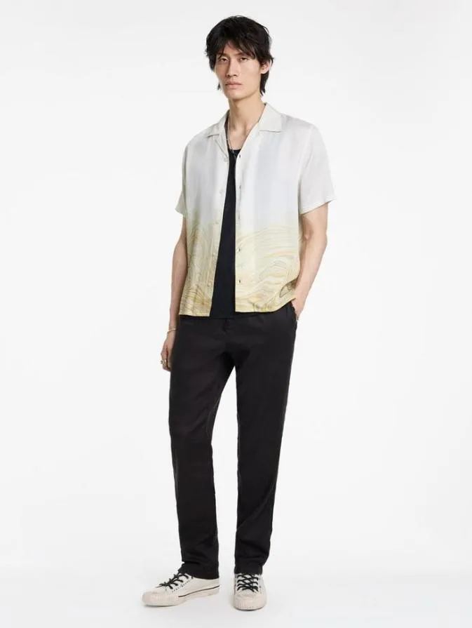 Men Shirts John Varvatos DAN CAMP SHIRT Hay