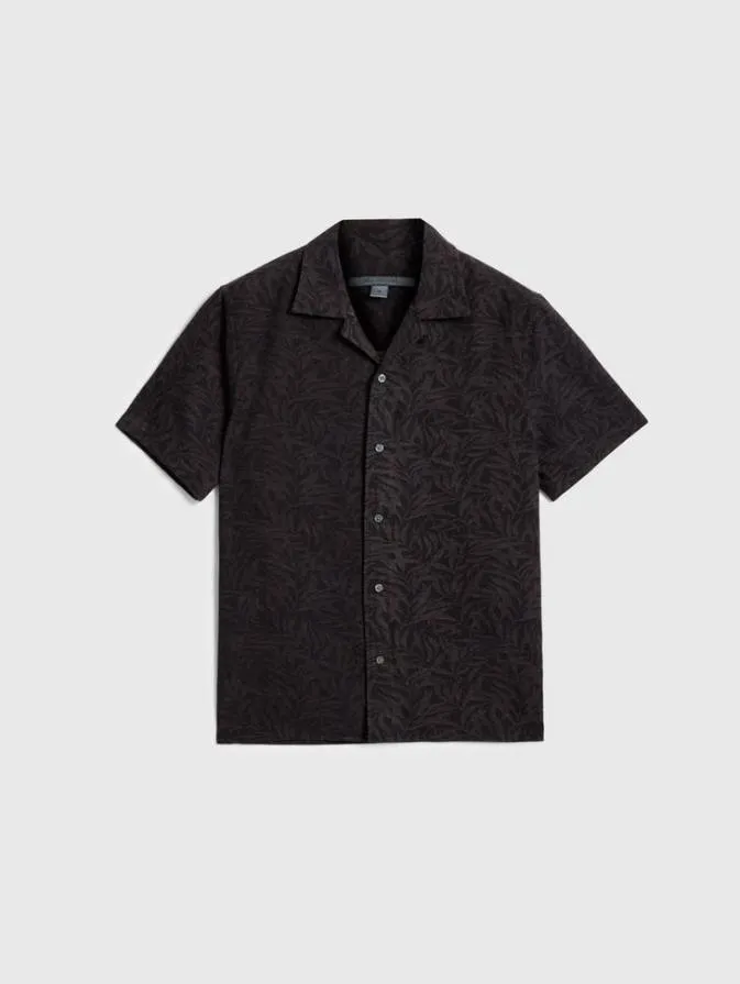 Men Shirts John Varvatos DANNY CAMP SHIRT Charcoal
