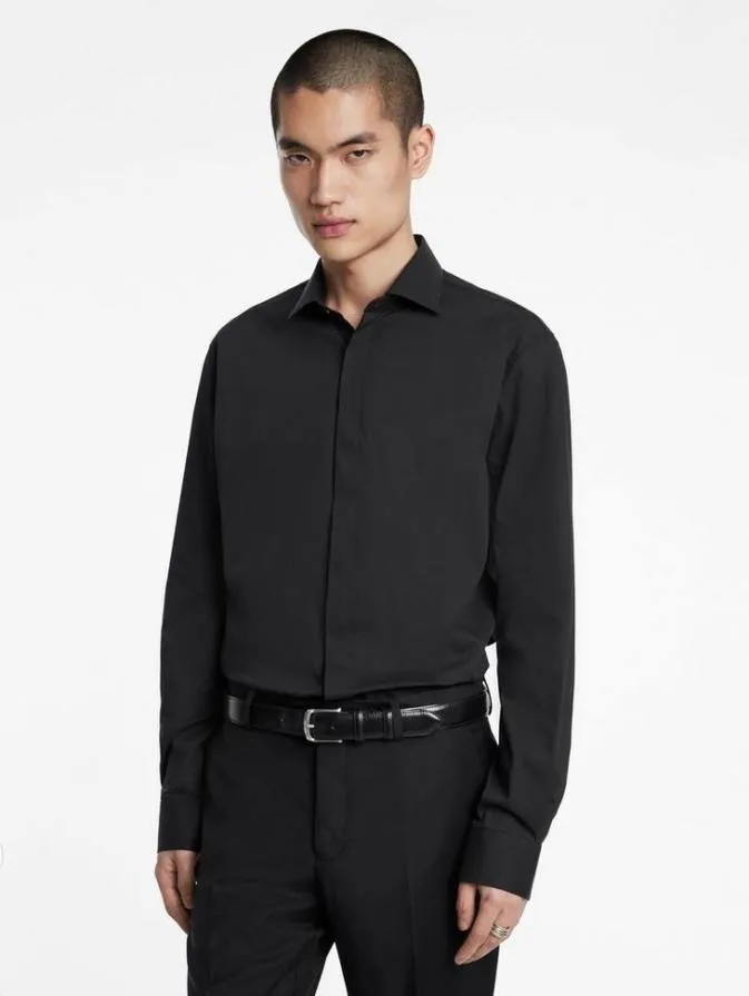 Men Shirts John Varvatos HENDRIX DRESS SHIRT Black
