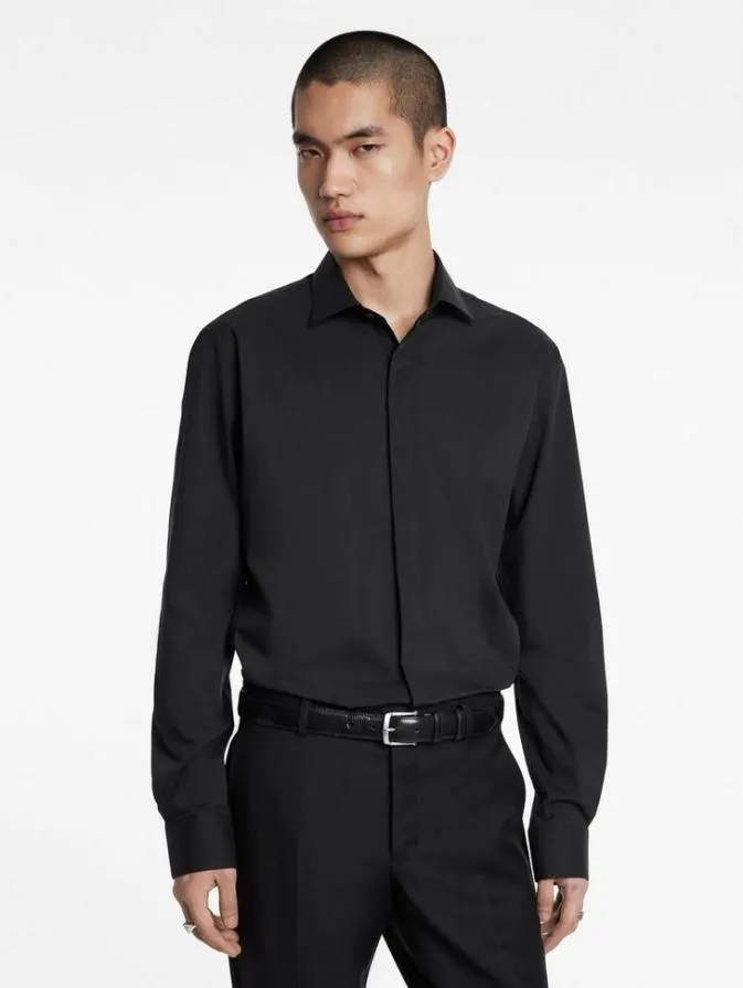 Men Shirts John Varvatos HENDRIX DRESS SHIRT Black