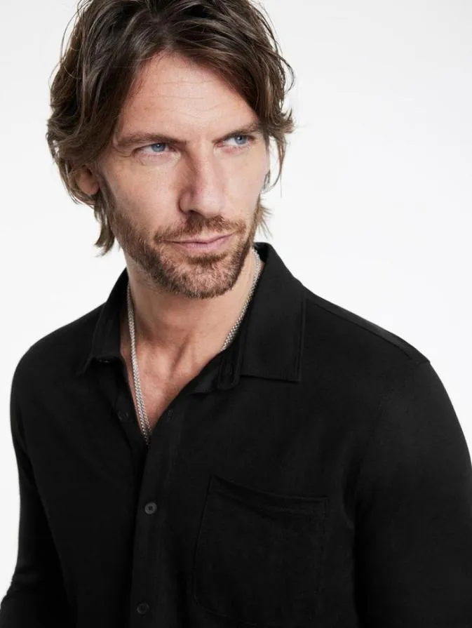 Men Shirts John Varvatos MCGILES SHIRT Black