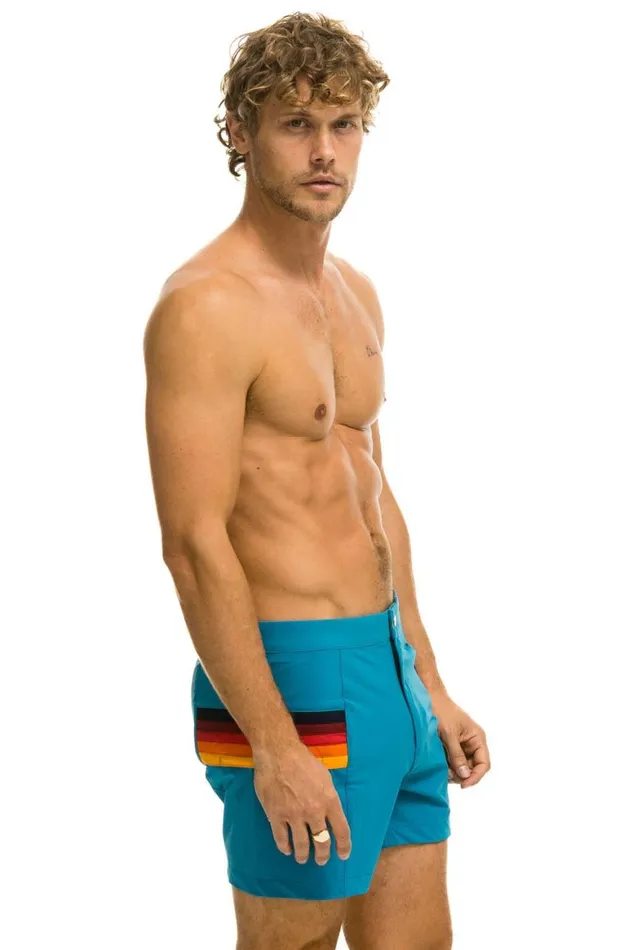 Men Shorts Aviator Nation Horizontal 5 Stripe Flex Shorts 8211 Antigua