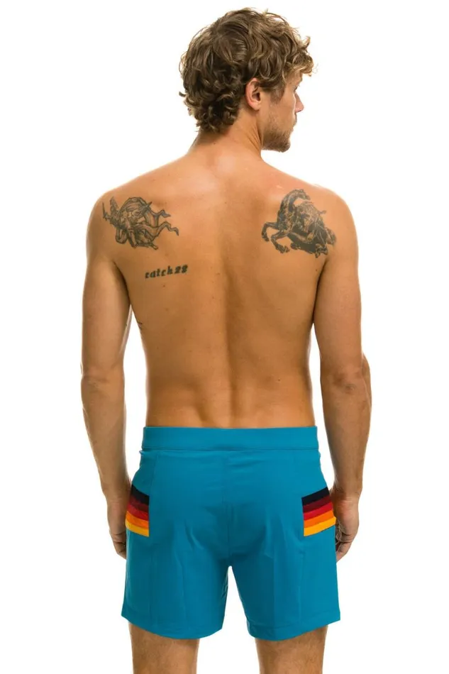 Men Shorts Aviator Nation Horizontal 5 Stripe Flex Shorts 8211 Antigua