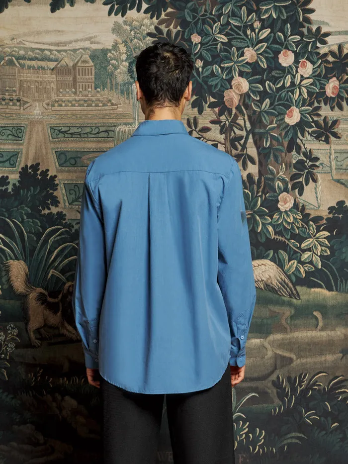Men Sister Jane Shirts Penny Flower Shirt Peacock Blue