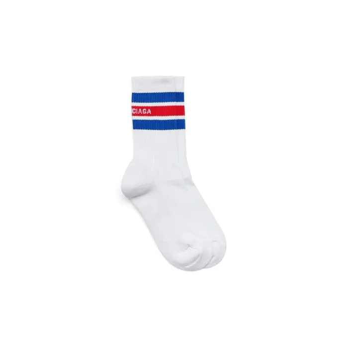 Men Socks Balenciaga Balenciaga Striped Socks In White