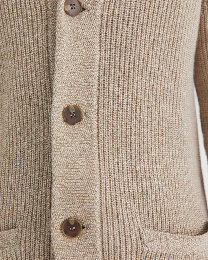 Men Sportscraft Jackets and Blazers Nelson Merino Wool Cardigan Biscuit