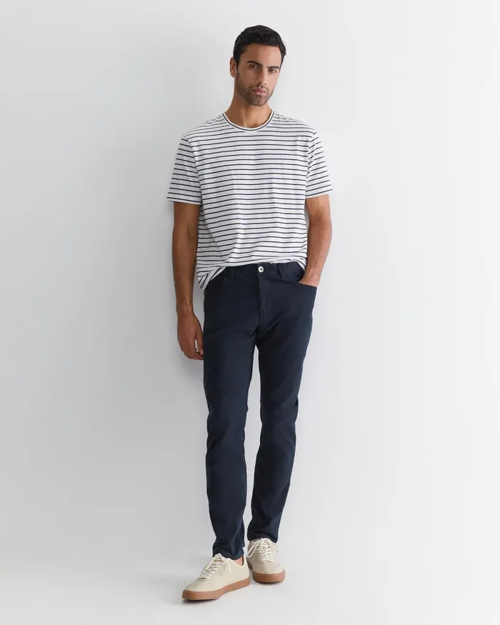 Men Sportscraft Pants Tapered Bedford Jean French Navy