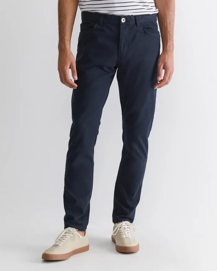 Men Sportscraft Pants Tapered Bedford Jean French Navy