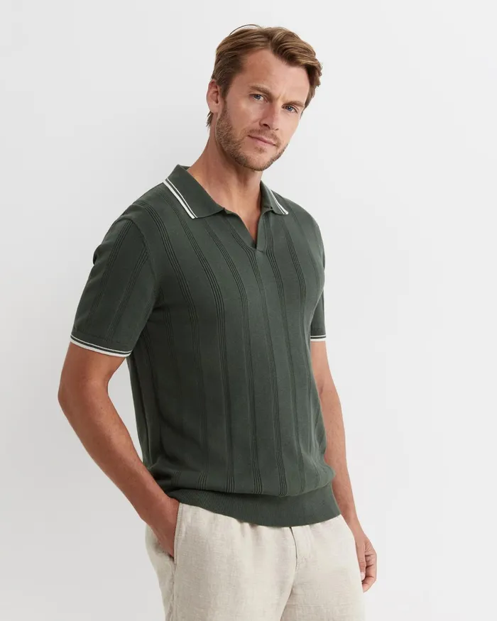 Men Sportscraft TShirts and Polos Braddon Knit Polo Forest