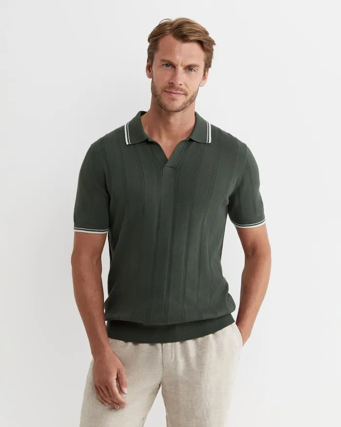 Men Sportscraft TShirts and Polos Braddon Knit Polo Forest