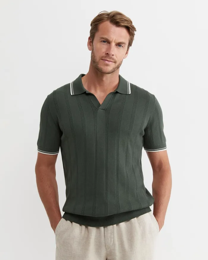 Men Sportscraft TShirts and Polos Braddon Knit Polo Forest