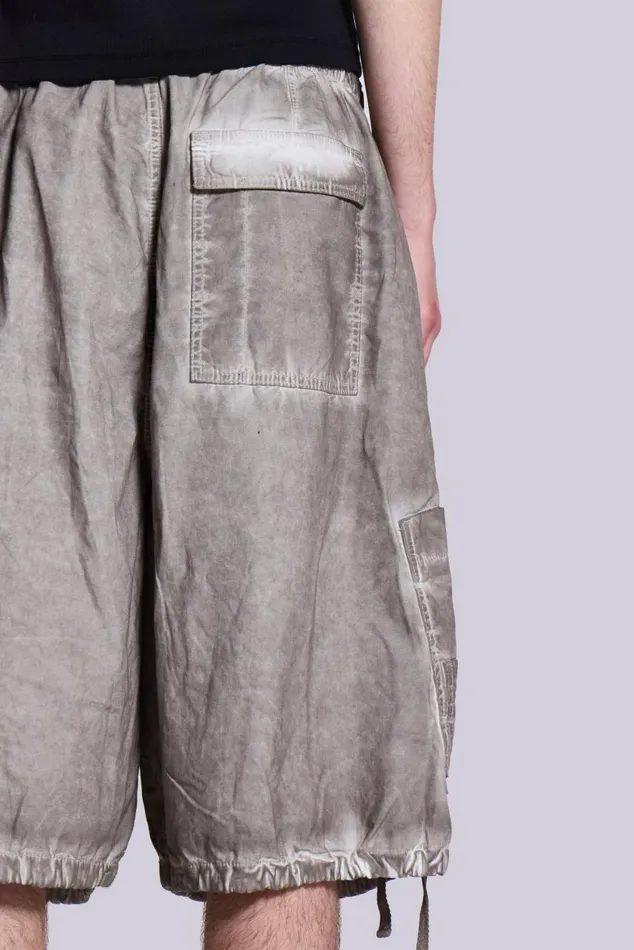 Men Stone Oil Wash Parachute Shorts Jaded London Parachute Pants
